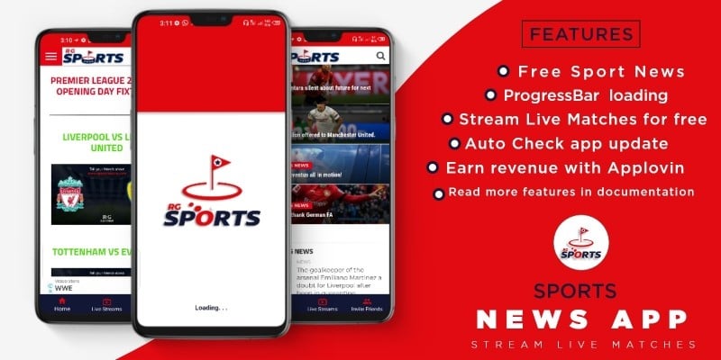 Sports News - Stream Live Matches Android App