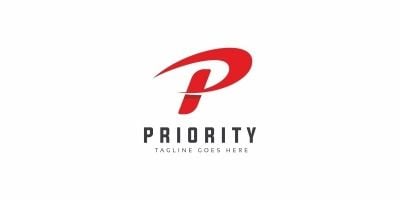 Priority P Letter  Logo