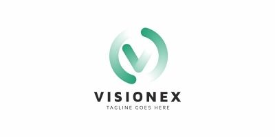 Visionex V Letter Logo