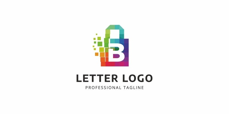 B Letter Colorful Logo