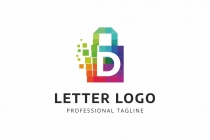 D Letter Colorful Pixel Logo Screenshot 1
