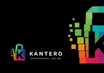 K Letter Colorful Pixel Logo Screenshot 4