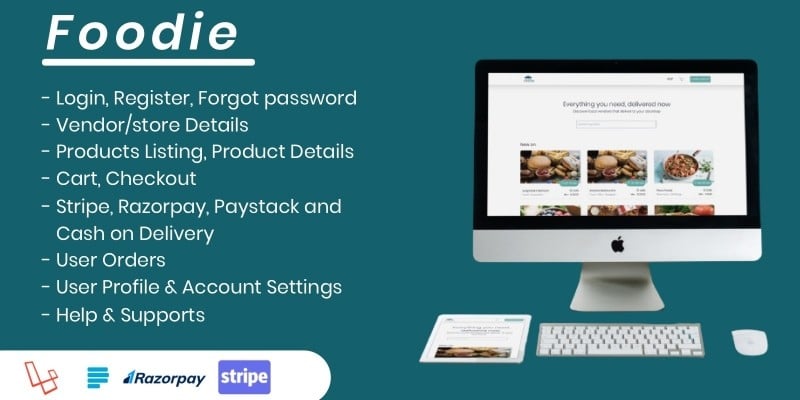 Foodie  - A Laravel Food Delivery Web App