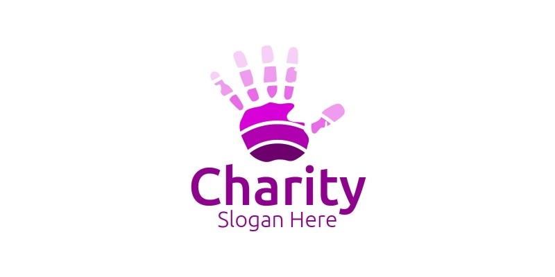 Charity Hand Love Logo Design