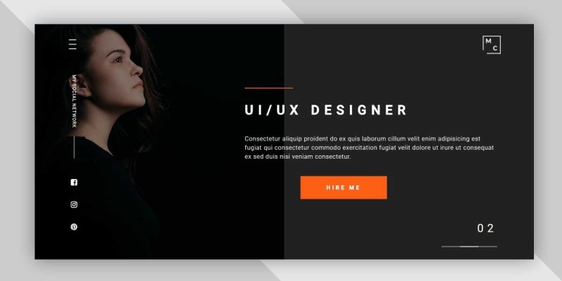 Mayaclay - Onepage HTML Personal Portfolio