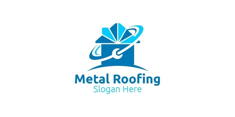 Real Estate Metal Roofing Logo