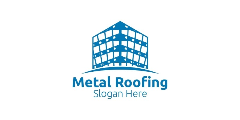 Real Estate Metal Roofing Logo