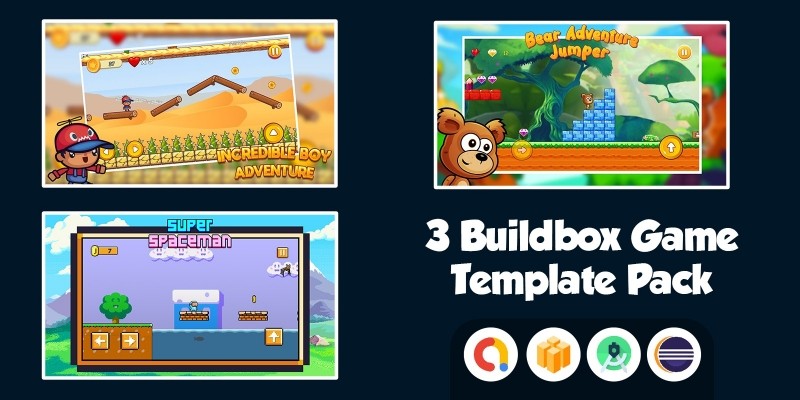 3 Buildbox Game Template Pack