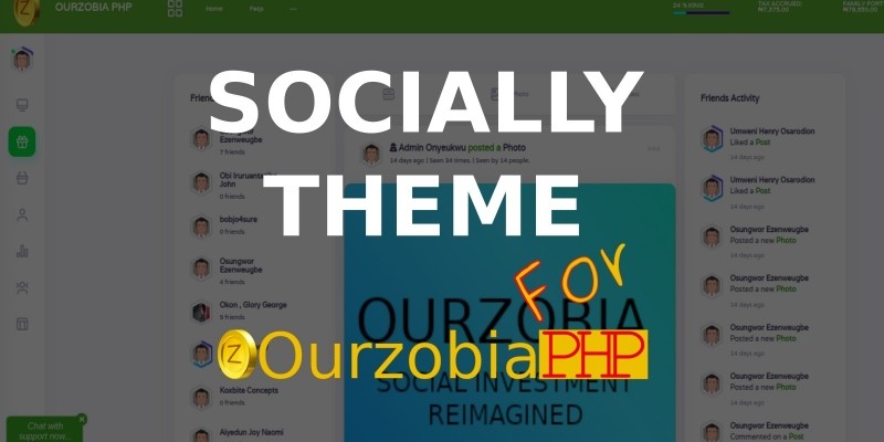 Socially Theme For Ourzobia PHP