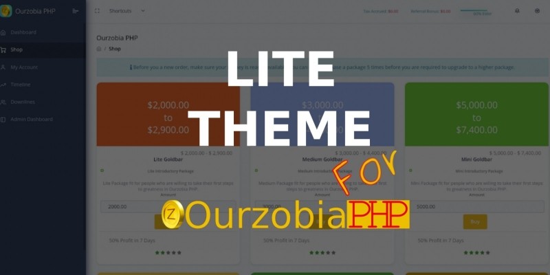 Lite Theme For Ourzobia PHP