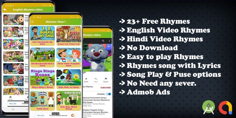 Kids Nursery Rhymes Song Android App Template