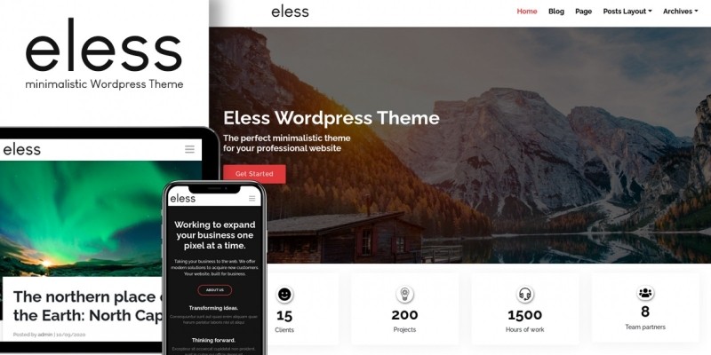 Eless - minimalistic Wordpress Theme