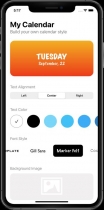 Calendar Widget - iOS 14 Widget App Source Code Screenshot 1