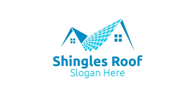 Real estate Shingles Roofing Logo