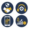 Business Advertising Vector Icons with Different s