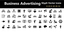 Business Advertising Vector Icons with Different s Screenshot 1