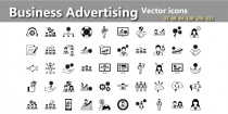 Business Advertising Vector Icons with Different s Screenshot 5