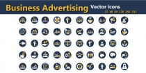 Business Advertising Vector Icons with Different s Screenshot 6