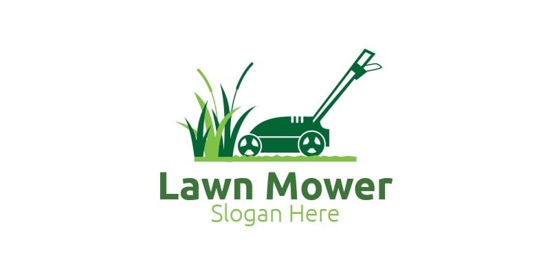 Lawn Mower Logo for Lawn Mowing Gardener Design