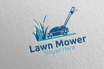 Lawn Mower Logo for Lawn Mowing Gardener Design Screenshot 1