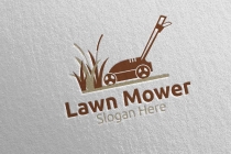 Lawn Mower Logo for Lawn Mowing Gardener Design Screenshot 2