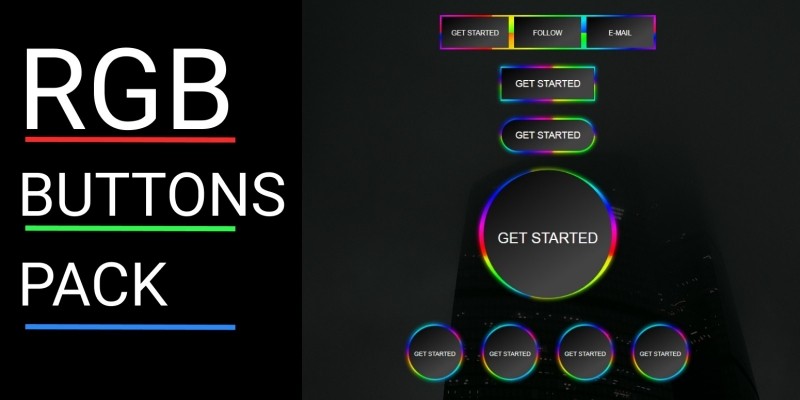 RGB Buttons Pack CSS