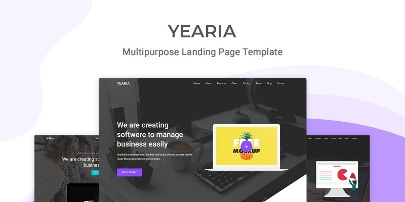 Yearia - Multipurpose Landing Page Template