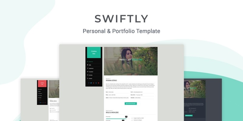 Swiftly - Personal And Portfolio Template