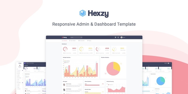 Hexzy - Admin And Dashboard Template