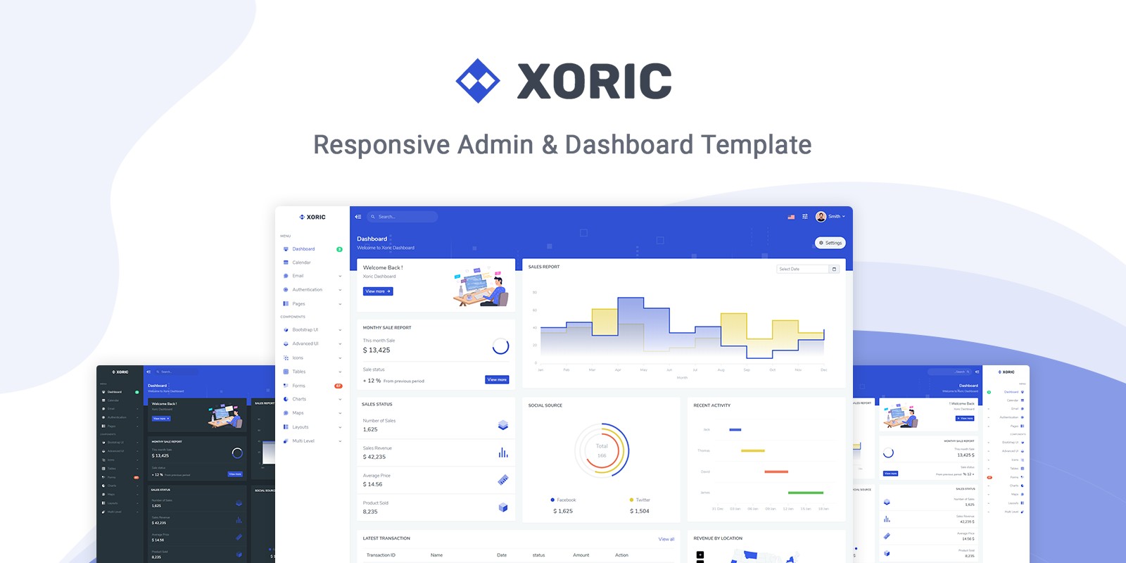 Xoric - Admin And Dashboard Template by Themesdesign | Codester