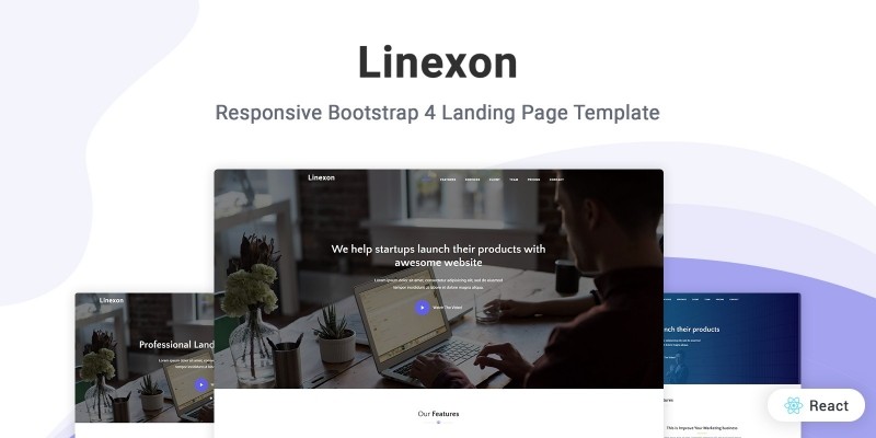 Linexon - React Landing Page Template