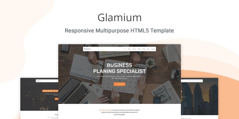 Glamium - One Page Multipurpose HTML5 Template