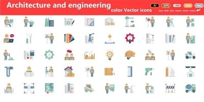 300 Architecture And engineering Vector Icons 