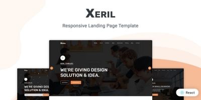 Xeril - React One Page Template