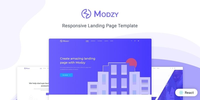 Modzy - React Landing Page Template