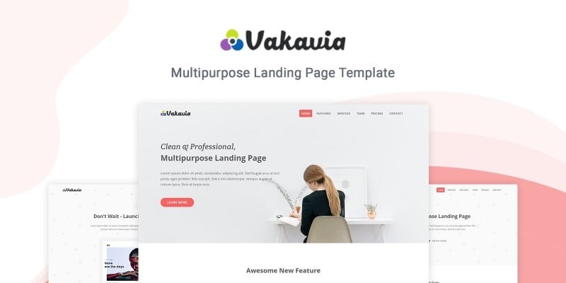 Vakavia - Multipurpose Landing Page Template