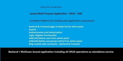 Laravel GUI CRUD Builder Starter Kit