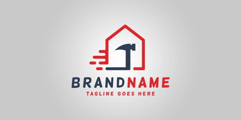 Fast House Repair Logo Template