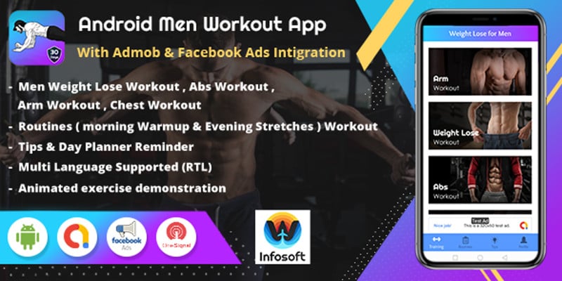 Android Men Workout at Home - Men Fitness 