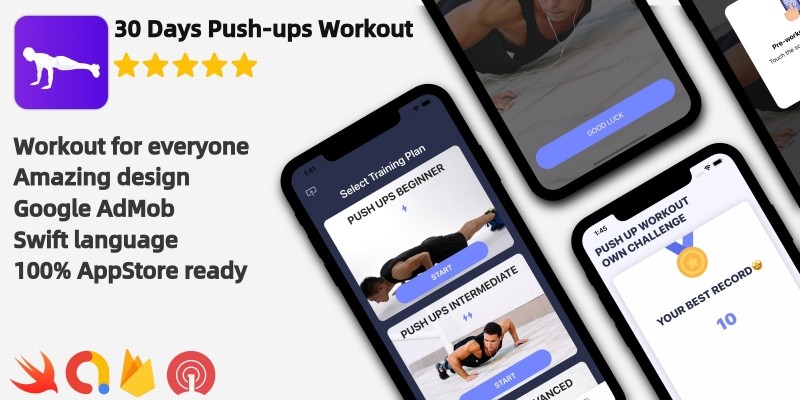 Push-ups challenge - iOS App Source Code