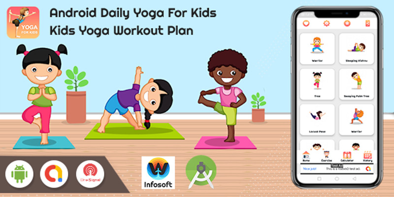 Android Daily Yoga For Kids App Template
