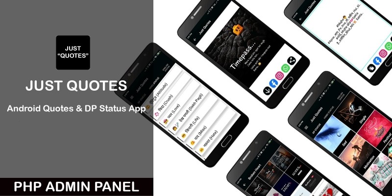 Just Quotes Android App With PHP Admin Panel