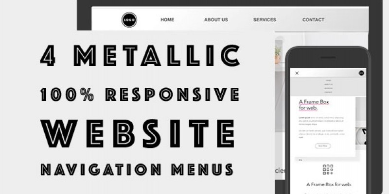 Responsive Metallic Navbar Menus CSS