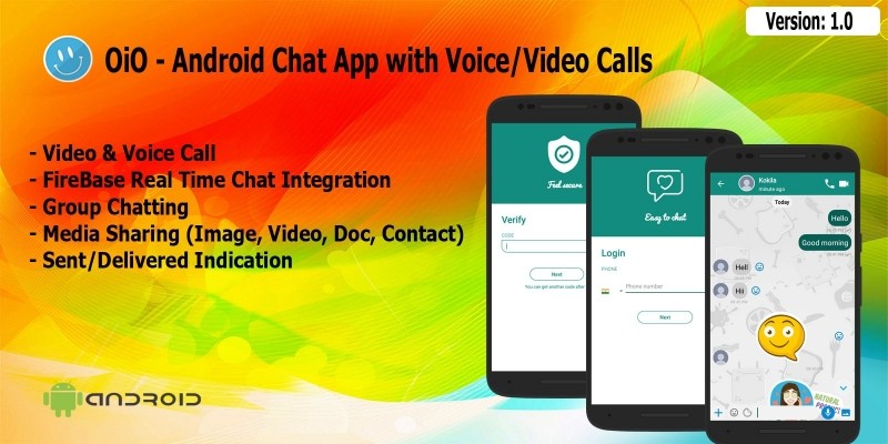OiO - Android Chat App with Voice Video Calls