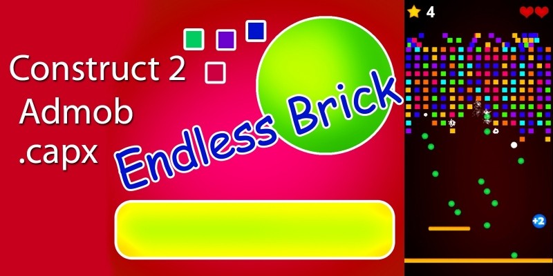 Endless Brick Game Construct 2 Game template