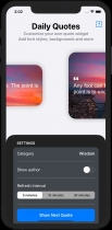 Quotes Widget - iOS 14 App With In-App Purchases Screenshot 2