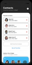 Favorite Contacts - iOS 14 Widget App Source Code Screenshot 1