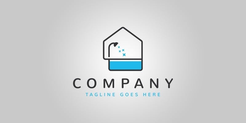 Bathtub House Logo Template