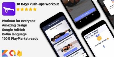 Push-ups challenge - Android  App Source Code