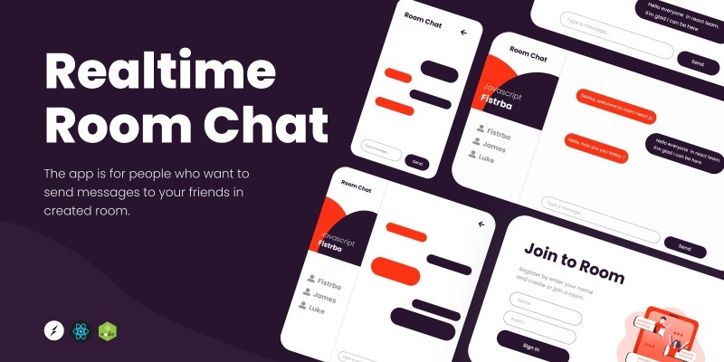 Realtime Room Chat Socket.io Node.js